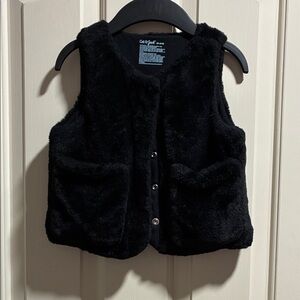 Cat & Jack Black Fuzzy Vest